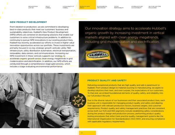 2023 | Hubbell Sustainability Report - Page 20