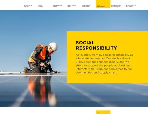 2023 | Hubbell Sustainability Report - Page 33
