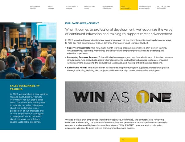 2023 | Hubbell Sustainability Report - Page 38