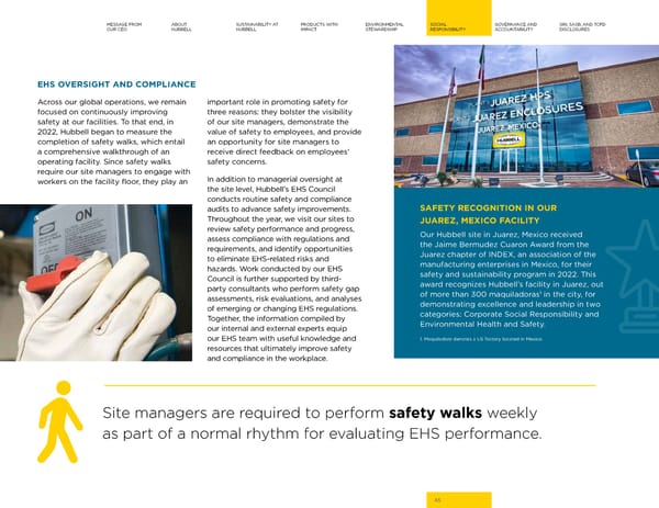 2023 | Hubbell Sustainability Report - Page 45