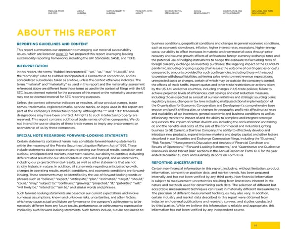 2023 | Hubbell Sustainability Report - Page 86